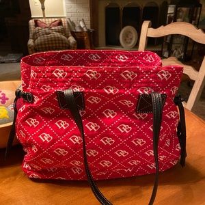 Dooney Bourke Canvas Signature Bag With Dust Bag